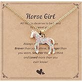 HUTIMY Horse Lover Necklace Gifts for Women Little Rainbow Horses Jewelry Horse Pendant Necklace