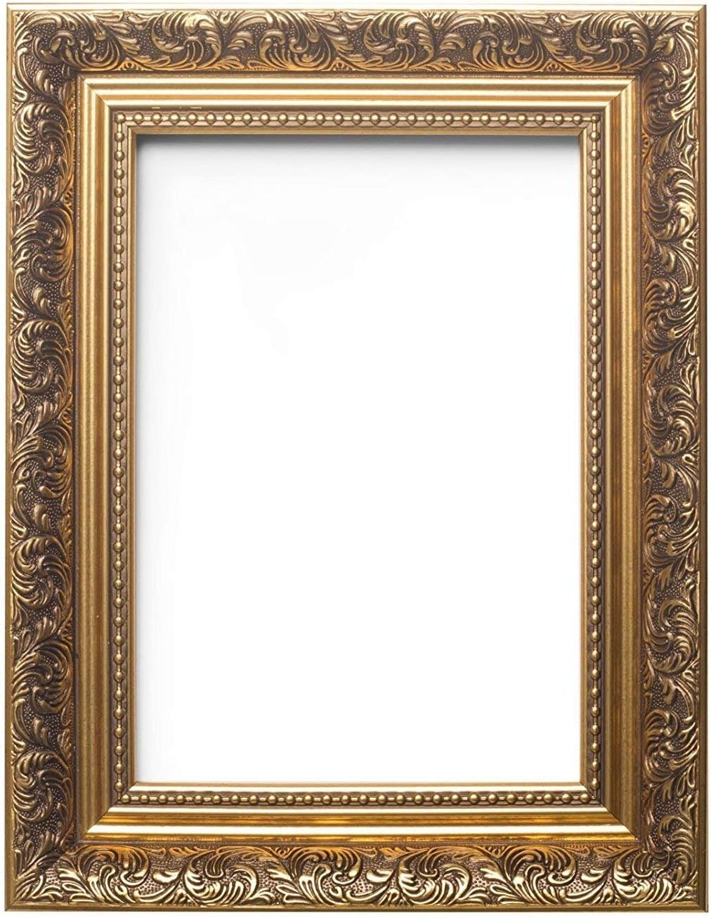 Memory Box French Baroque Style Ornate swept Antique style Picture/Photo/Poster frame - (35.6 x 25.4cm) Gold 14" x 10"