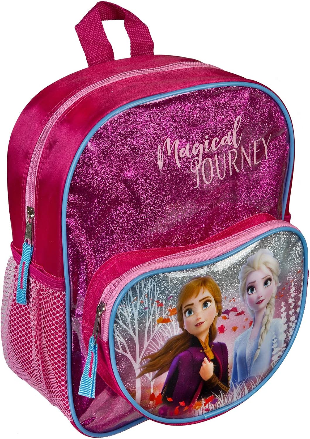 Undercover Disney Frozen Backpack with Front Pocket and Glitter Effect for School and Leisure I