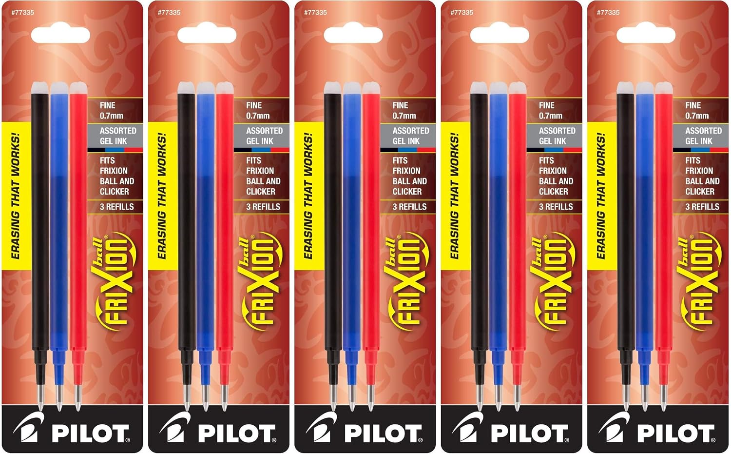 Erasable for Refills Ink Gel FriXion PILOT Pens, (77335)-1 3-Pack 