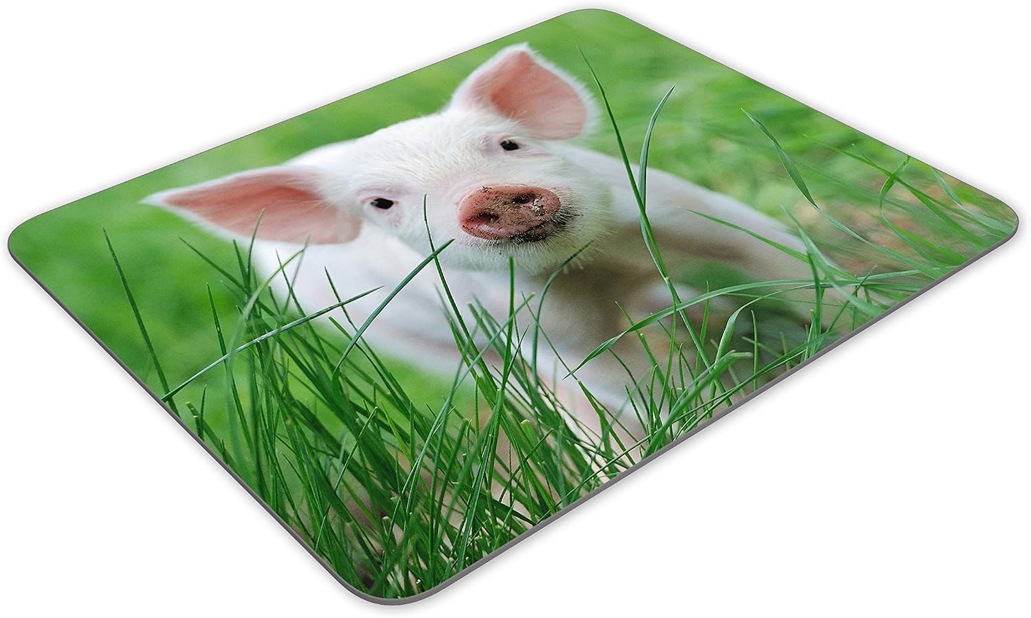 Cute Pink Piglet Mouse Mat Pad - Pig Pigs Farm Animal Kids Computer #13031, Multicolor, 23.5cm x 19.6cm x 5mm - Image 4