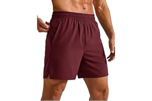 MAGCOMSEN Men's Running Shorts 5" Quick Dry Lightweight Hiking Shorts with Pockets for Workout Athletic Gym