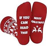 SuniSooci Funny Christmas Socks for Men Women Teens Boys - Secret Santa Gifts Christmas Novelty Fun Crew Funky Socks