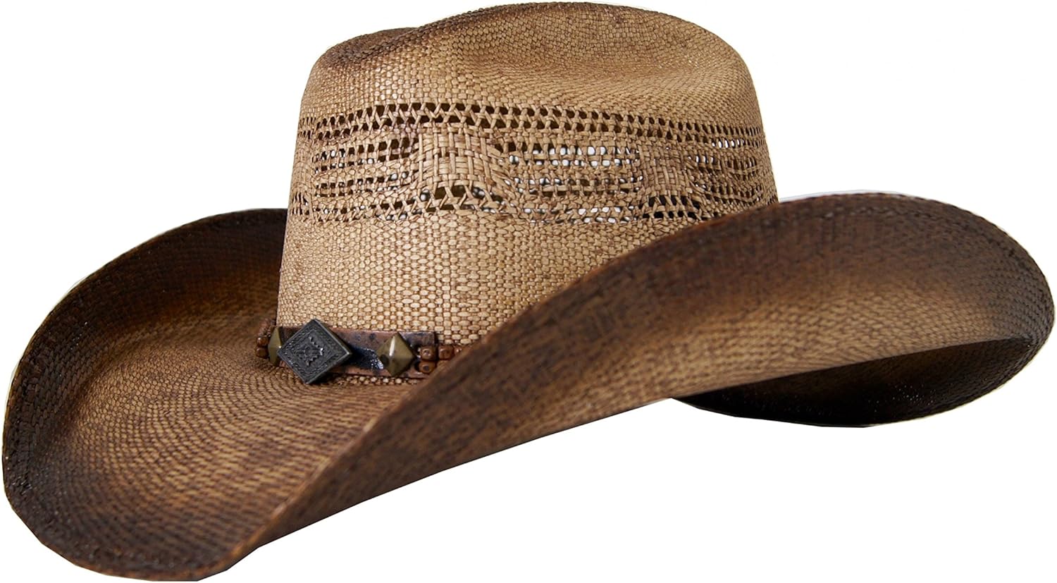 Country Western Cowboy Hat Speed Hat Straw Hat of Unusual Colour Stars