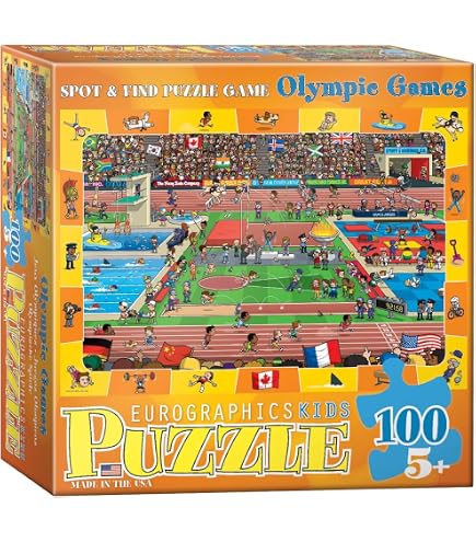 Eurographics Puzzle "A Day At The Zoo" - 100 Teile Für Kinder & Familien, Mit Extra Großen Puzzleteilen