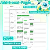BLESWIN Password Book with Alphabetical Tabs Hardcover Small 288 Passwords Dark view 4