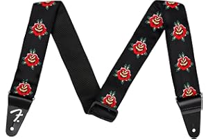 Fender Rose Guitar Strap, 2 inch-wide (5.08 cm), Red