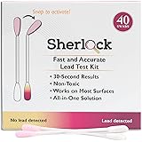 Sherlock Lead Paint Test Kit (40 Test Swabs) - All in One Instant Lead Test Kit for Most Surfaces - Paint, Wood, Metal, & Mor