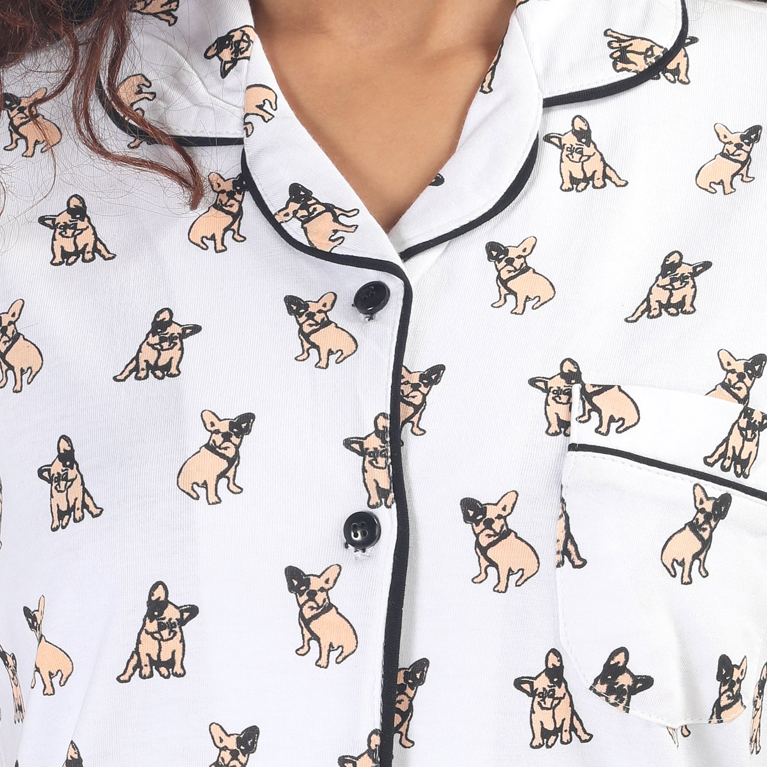 nite flite women's french bulldog pyjama set