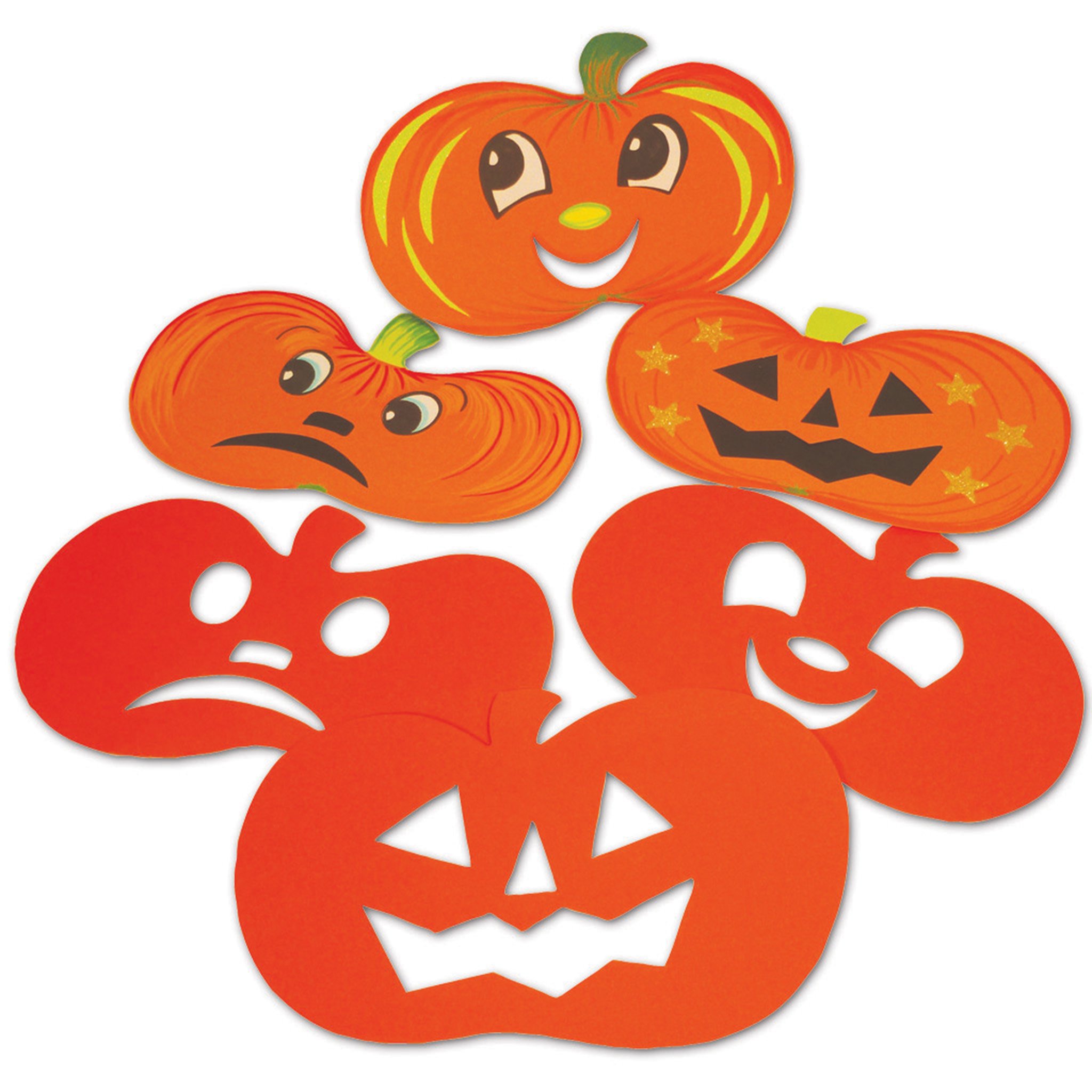 Springboard Pre-Cut Card Halloween Pumpkins Cut-Outs (Pack of 30)
