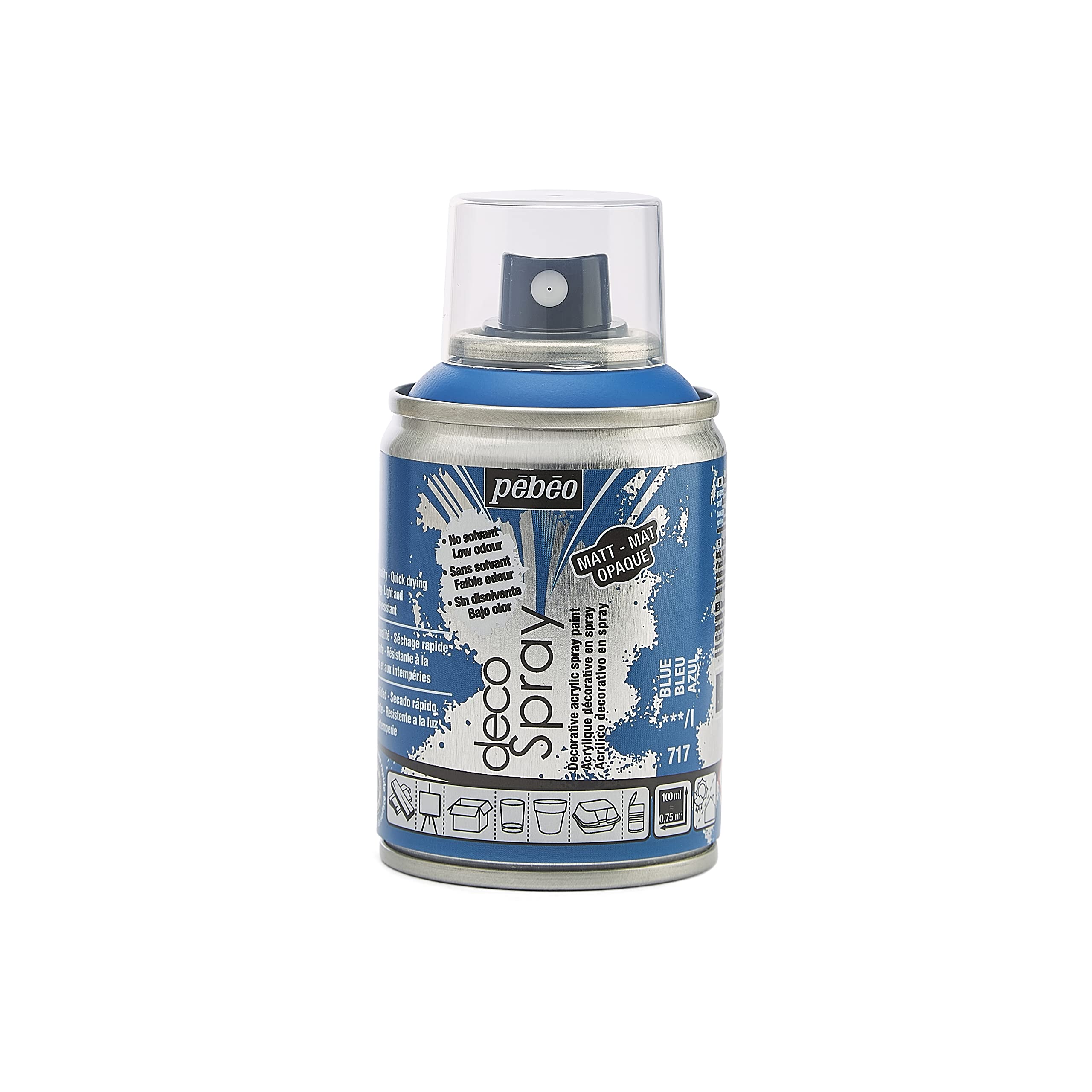 PEBEO 93717 100ml Deco Spray, Acrylic, Blue, 10.5 x 5.2 x 5.2 cm