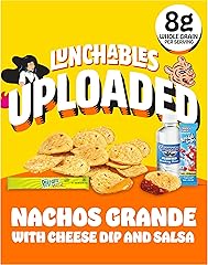 Lunchables Uploaded Nachos Grande with Cheese Dip and Salsa Snack Kit, 13.92 oz Box