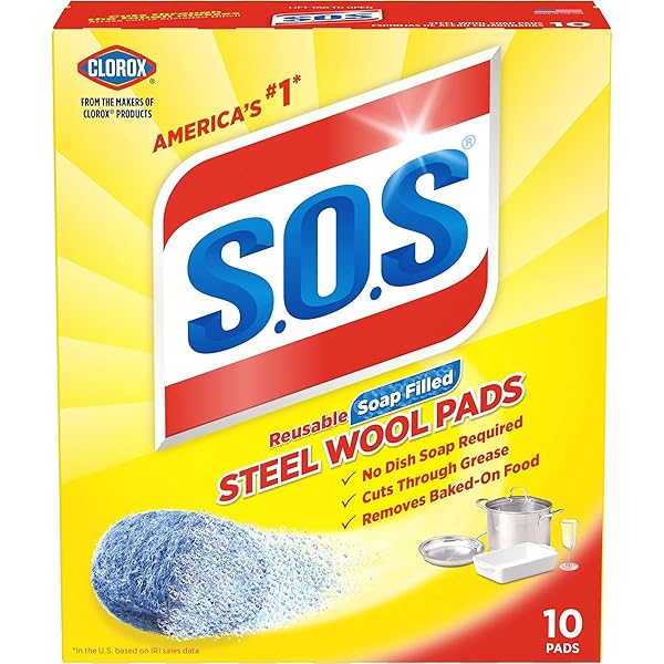 10002, STEEL WOOL SOAP PADS, 10 CT (2 PACK)