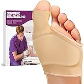 Orthopedic Metatarsal Pad,Breathable Ball of Foot Cushion with Anti-Slip Heel Grip,4 Sizes,Extra Thick Gel Pads & Adjustable Straps for Metatarsalgia relief.