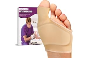 LEOWEER Orthopedic Metatarsal Pad,Breathable Ball of Foot Cushion with Anti-Slip Heel Grip,4 Sizes,Extra Thick Gel Pads & Adjustable Straps for Metatarsalgia relief.