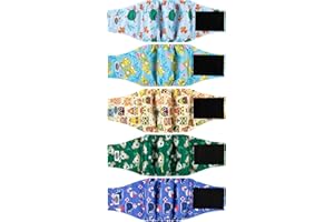 TUISKUSA Male Dog Diapers, High Absorbing Dog Belly Bands for Male Dogs, Washable Reusable Dog Males Wraps(5 Pack)