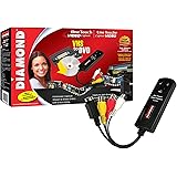 Diamond VC500 USB 2.0 One Touch VHS to DVD Video Capture Device with Easy to use Software, Convert, Edit and Save to Digital Files For Win7, Win8 and Win10