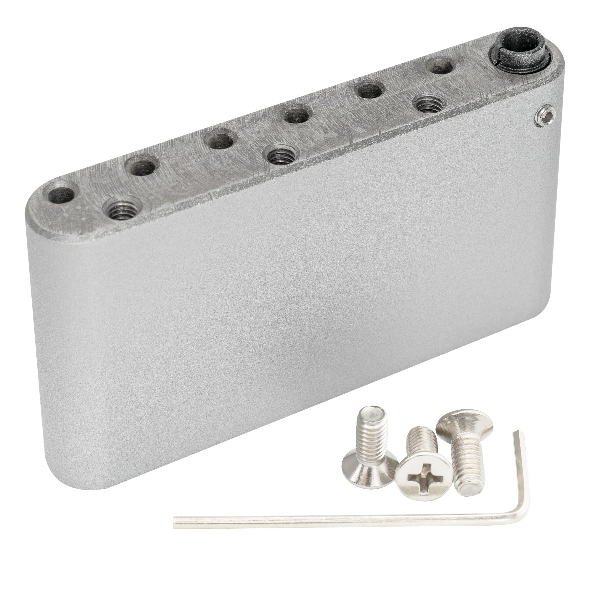 Musiclily Ultra 52.5mm(2-1/16 inch) String Spacing Solid Steel Push-in Style Tremolo Block for Strat Style Electric Guitar Wilkinson M Series Bridge, 40mm Tall