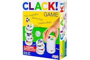 AMIGO Games AMI18002 CLACK! Kids Magnetic Stacking Game with 36 Magnets, Multicolor