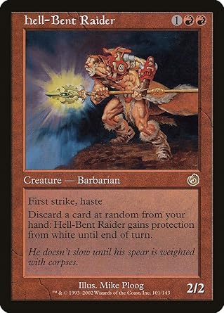 Amazon マジックザギャザリング Mtg 赤 英語版 がむしゃらな略奪者 Hell Bent Raider Tor 101 レア トレカ 通販