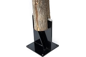 HANDYGO Wood Kindling Splitter - High Strength Structural Steel Firewood Splitter, Wood Splitter Wedge, for Small Wood Stove and Fireplace Manual Log Splitter, Black