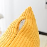 Home Brilliant Yellow Cushion Covers 65x65 cm Set of 2 Mustard Velvet Corduroy view 4