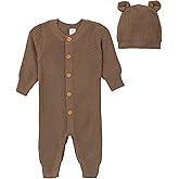 Modern Moments by Gerber unisex-baby Sweater Knit Romper & Hat Set