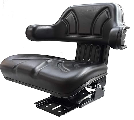 KlaraSeats Schleppersitz Traktorsitz KS 44/2V PVC Schwarz neigungsverstellbar
