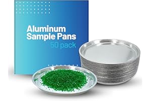Aluminum Sample Pans for Moisture Analyzer - 50 Pack, 90mm Disposable Pan, Scale Tray, Weigh Boats for Lab Moisture Balance, 