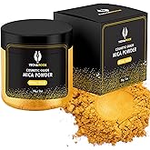 Royal Gold Mica Powder Epoxy Resin, Kinstugi Kit 56g/2oz Jar – TECHAROOZ Color Pigment for Lip Gloss, Soap Colorant for Soap Making, Gold Powder for Kintsugi Pottery, Metallic Epoxy