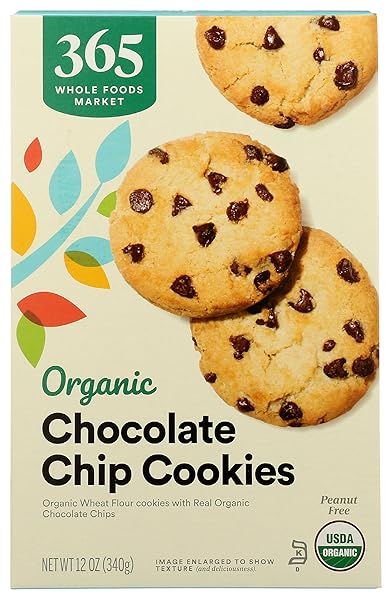 365 BY WHOLE FOODS MARKET, ORGANIC CHOCOLATE CHIP COOKIES, 12 OUNCE
