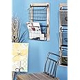 Deco 79 Metal Rectangle Magazine Rack Holder with Suspended Baskets, 14" x 4" x 22", Black, 22"H