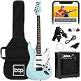 Best Choice Products 39in Full Size Beginner Electric Guitar Starter Kit w/Case, Strap, 11W Amp, Strings, Pick, Tremolo Bar - Powder Blue