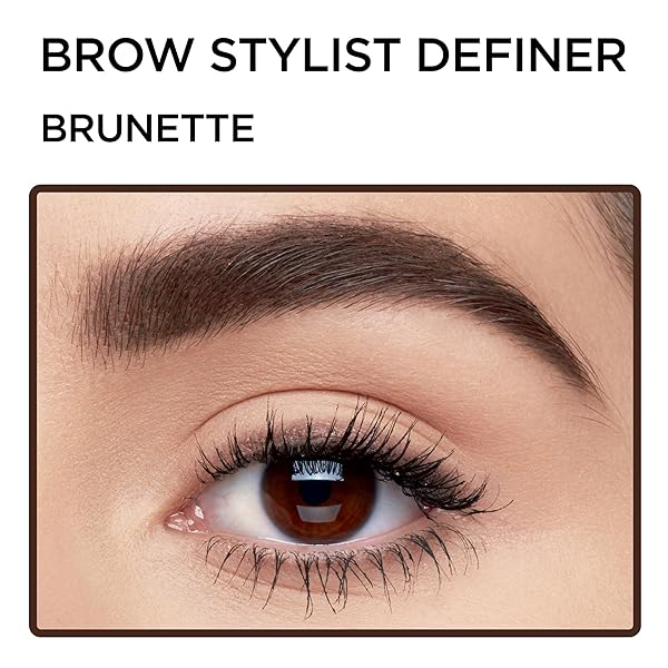 L’OREAL PARIS MAKEUP BROW STYLIST DEFINER WATERPROOF EYEBROW PENCIL, ULTRA-FINE MECHANICAL PENCIL, DRAWS TINY BROW HAIRS AND FILLS IN SPARSE AREAS AND GAPS, BRUNETTE, 0.003 OUNCE (1 COUNT)