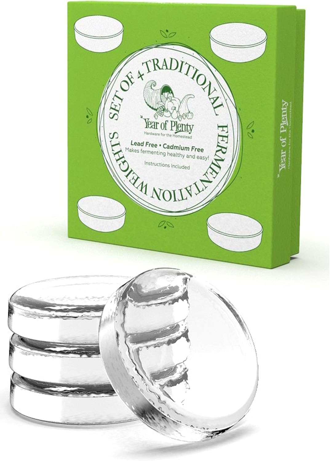 Year of Plenty Juego de 4 Pesos Gigantes de Fermentación para Su Uso en