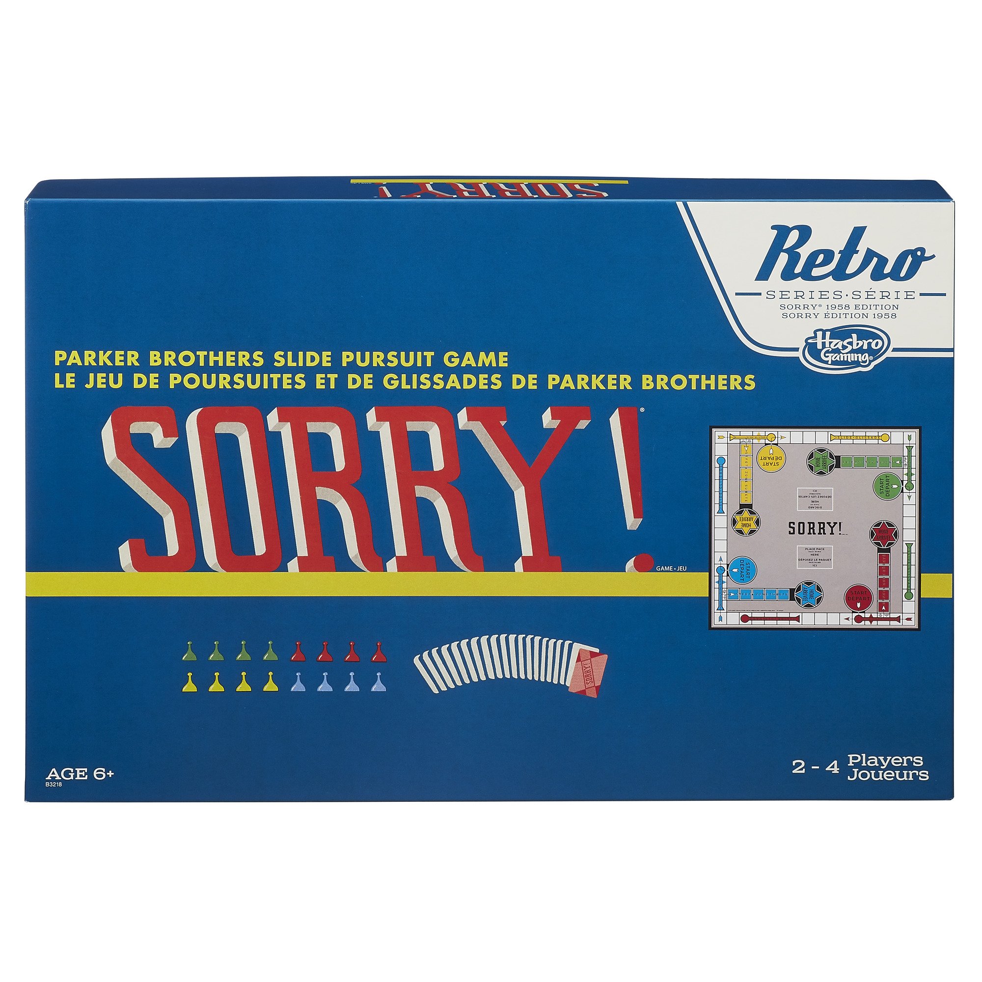Hasbro Retro Series Sorry! 1958 Edition Game