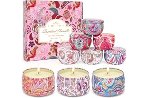 Gifts for Women, 9 Pack Natural Soy Wax Scented Candles Gifts Set for Women, Aromatherapy Candles for Home Fragrance Yoga Rel