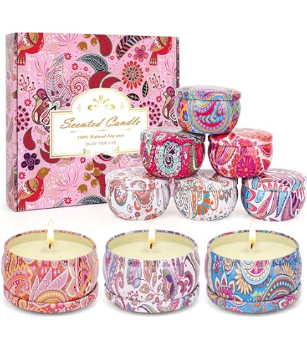 Coffret Cadeau 4 Bougies Parfumées AOOVOO : Pure Cire De Soja Pour Une Maison Qui Sent Bon !