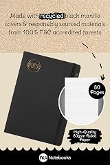 nu: Kraft Collection Black Stitched Spine A5 Notebook Multipack of 3 view 2
