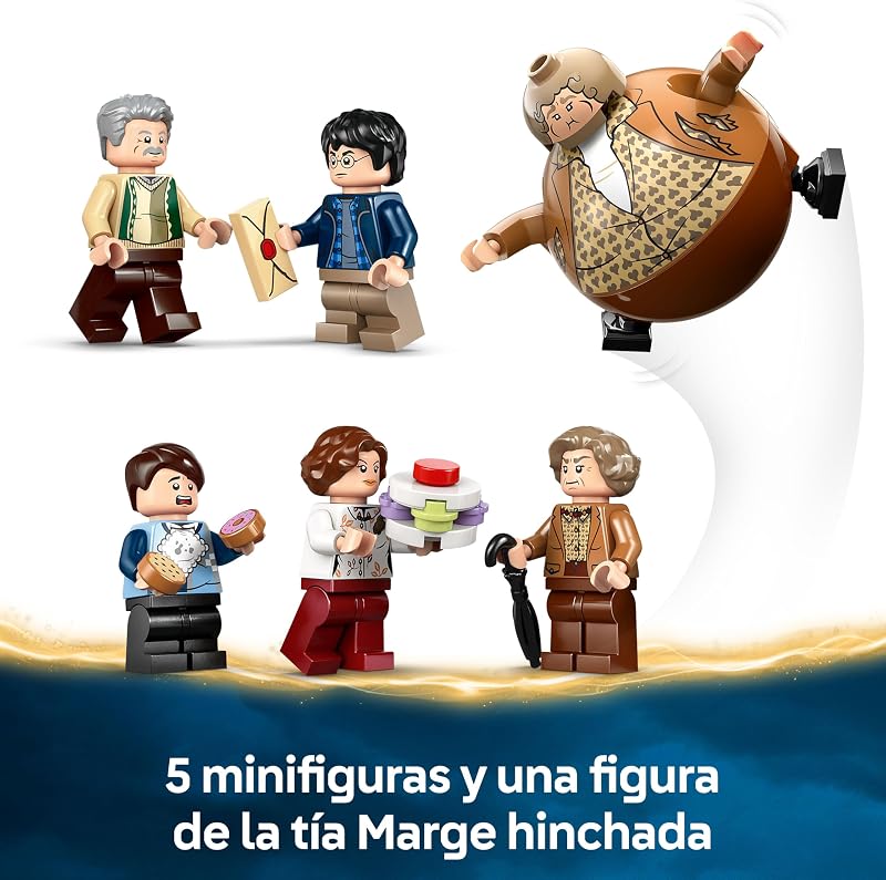 Harry Potter Privet Drive: Visita de Tía Marge - Casa de Juguete con 5 Minifiguras y Figura Inflada de la Tía Marge - Regalo para Niñas y Niños de 8+ Años Fans de Prisionero de Azkaban 76451 — foto 5 de 8