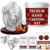 TECEUM Hand Casting Kit &ndash; Unique Gift for Couples, Family, Babies &amp; Adults | DIY Romantic Gift for Wedding, Anniversary, Engagement, Baby Showers, Mother's Day and Christmas. Keepsake for Her &amp; Him