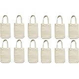 WHITEWRAP Wine Tote Bags | 6.5”x12.2” | 12-Pack | Natural | Gift Bags for Wedding, Birthday