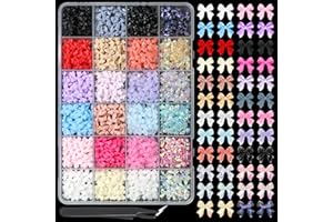 BELICEY Bow Nail Charms, 3D Mix Color Bows Nail Art Charms, Assorted Colorful Bowknot Charms for Acrylic Nails, Cute Flatback Nail Bows Jewelry for Nails Design Manicure Accessories Crafts