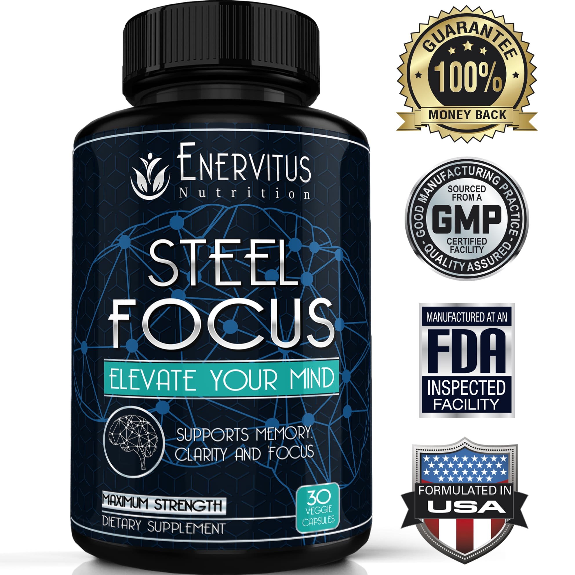 Super Strength Natural Brain Booster Nootropic Supplement to support