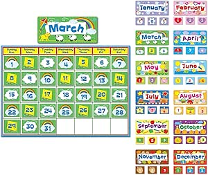 Amazon.com : Carson Dellosa Calendar Set—Multicolor, Seasonal Kit With ...