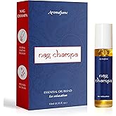 Nag Champa Essential Oil Roll-On Blend by Aromafume | 10ml | Made with Sandalwood, Jasmine, Ylang Ylang & Champa Flower extracts | Ideal for Meditation & Rituals | Pure Oil