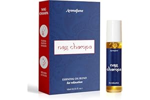 Nag Champa Essential Oil Roll-On Blend by Aromafume | 10ml | Made with Sandalwood, Jasmine, Ylang Ylang & Champa flower extra