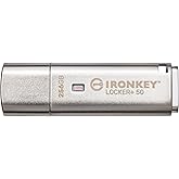 Kingston Ironkey Locker+ 50 256GB Encrypted USB Flash Drive | USB 3.2 Gen 1 | XTS-AES Protection & TAA Compliant | Multi-Password Security Options | IKLP50/256GB