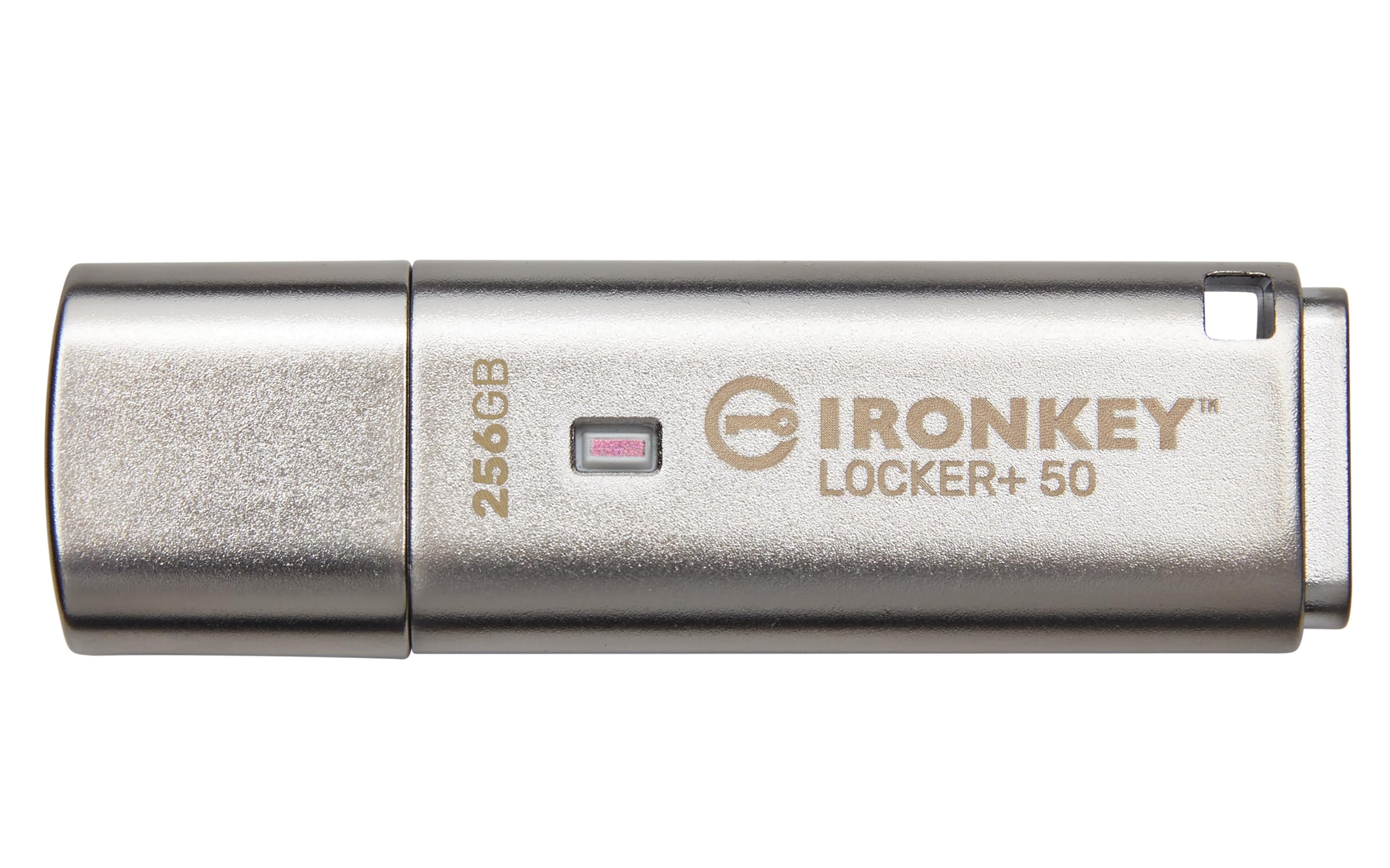 Kingston IronKey Locker+ 50 USB Flash Drive XTS-AES Encrypted for Data Protection with Automatic USBtoCloud Back Up-IKLP50/256GB