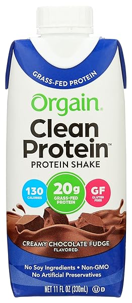 ORGAIN WHEY PROTEIN SHK CHOCOLATE FUDGE, 11 OZ